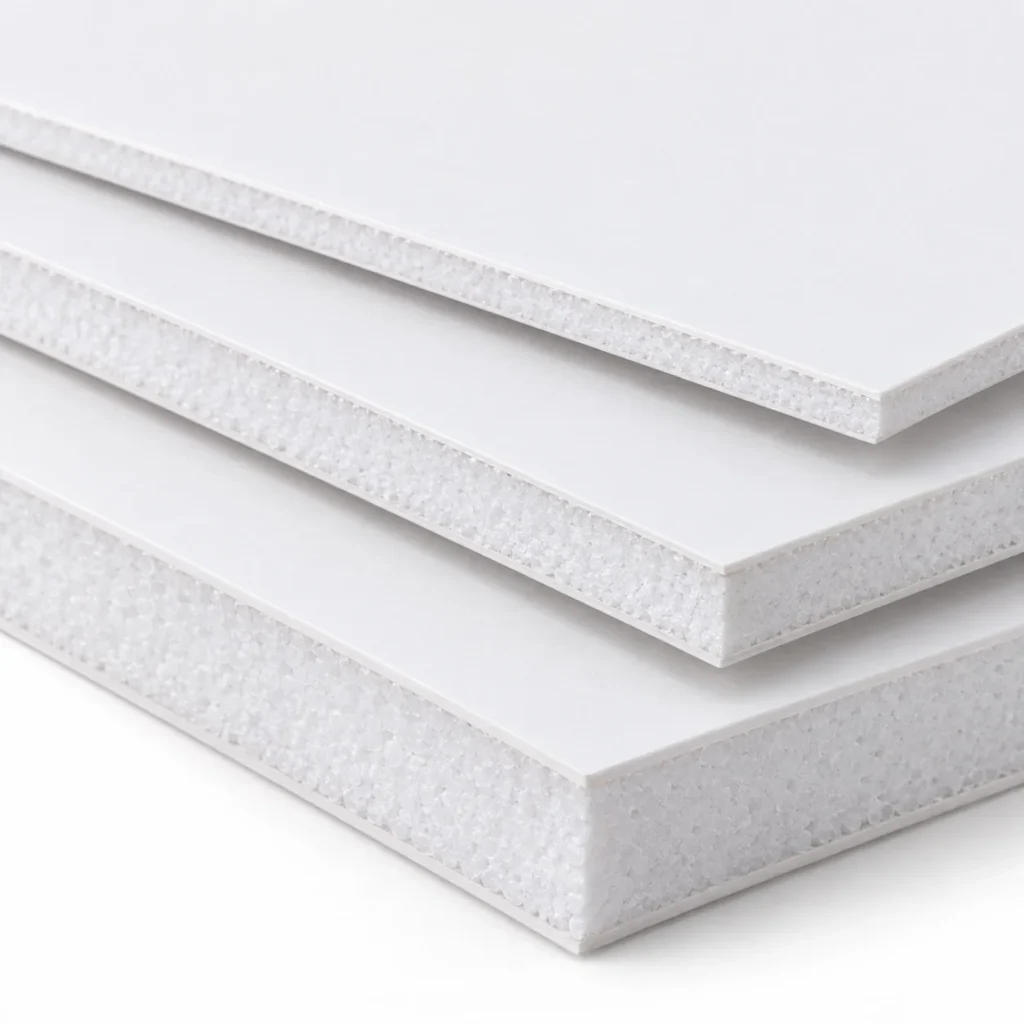 Foamboard, close-up