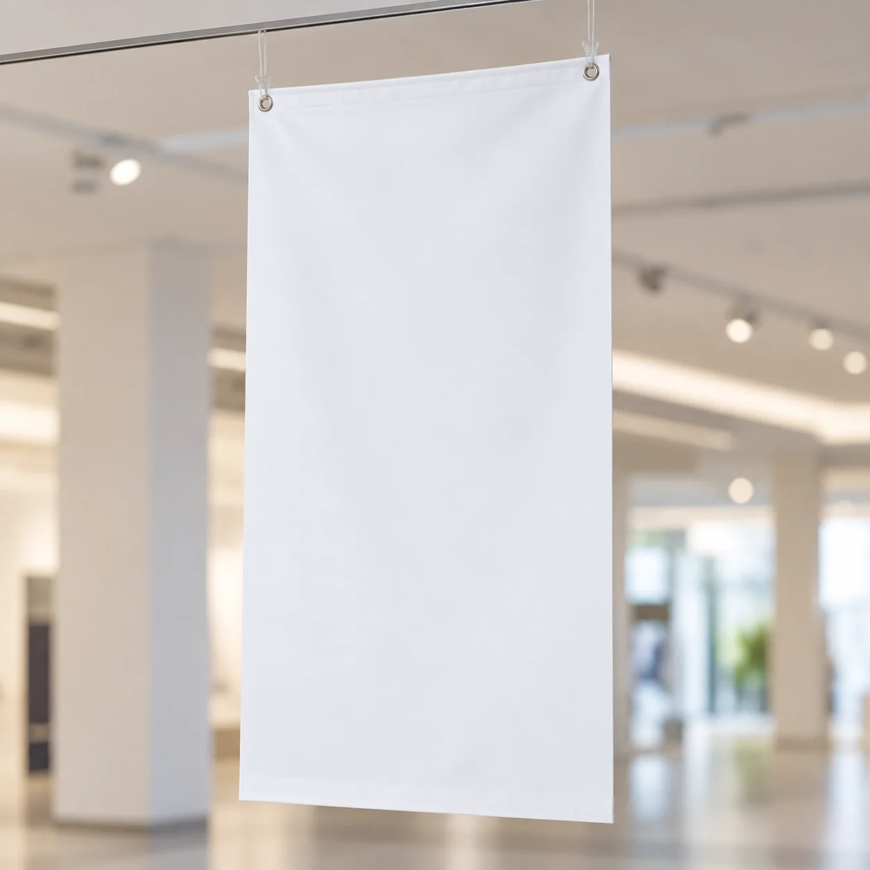 Polypropylene banner, installed